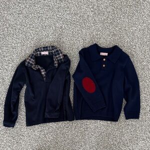 La Coqueta Kids Polo Shirt and Collared Sweater in Navy